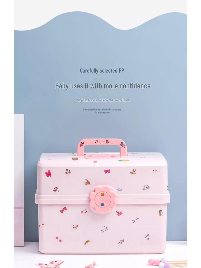 High Capacity Hair Accessories Kit: Elastic Bands, Clips, and Ornaments for Girls with Jewelry Storage Box