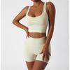 Women's Alo Yoga Fitness Shorts - Quick-Drying, Butt-Lifting, Three-Quarter Length for Running, Cycling, and Yoga.