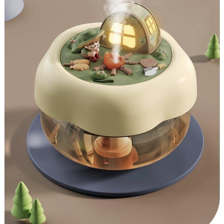 USB Cool Mist Humidifier with Night Light, Mini Portable Desktop Humidifier for Bedroom Office Home Travel, Quiet Air Humidifier for Moisturizing