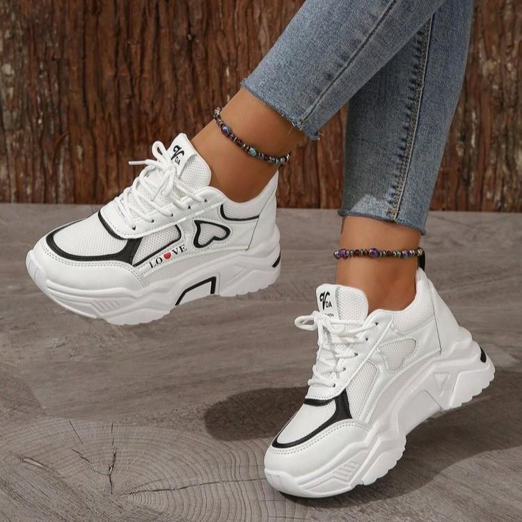 Fashion Platform Flat Shoes Women's Casual Trainers 2025 Sneakers Ladies Vulcanize Footwear