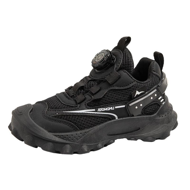 Boys and Girls Dad Shoes Autumn New Children's Breathable Sports Shoes Medium Older Boys Light Rotating Buttons Classmates