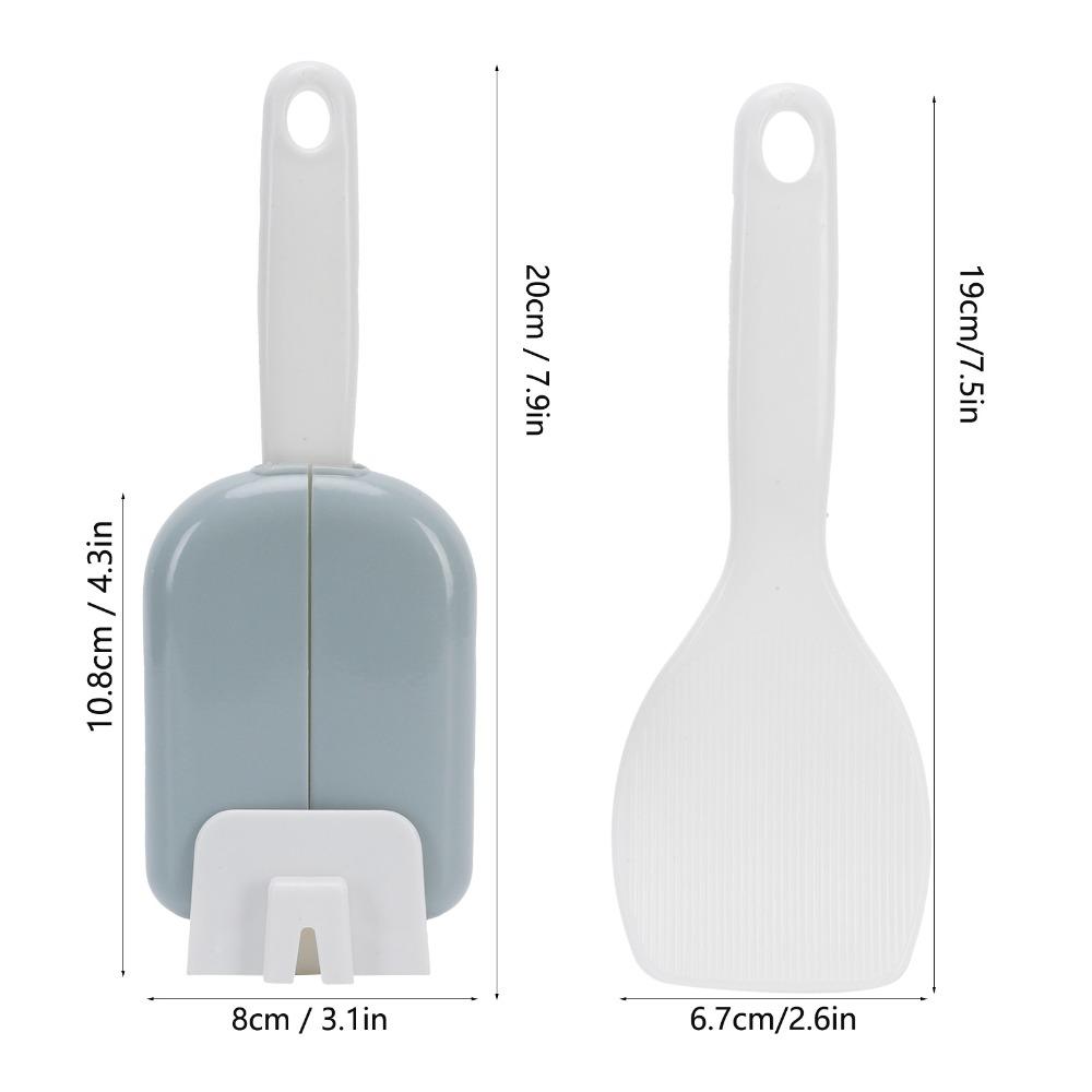 2Pcs Storage Box Rice Paddle Dust Proof Kitchen Accessory Convenient Dinnerware Spoon Food Storage