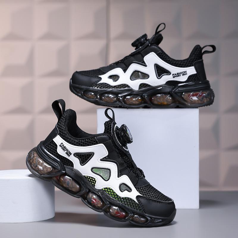 Boys shoes 2025 summer new mesh breathable children's sports shoes frame shoes sandals Velcro running shoes