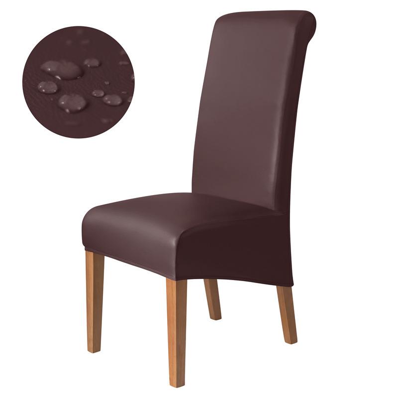 Modern Waterproof Faux Leather Chair Cover - Oversized, Dustproof, High Back for Home & Hotel Dining Chairs