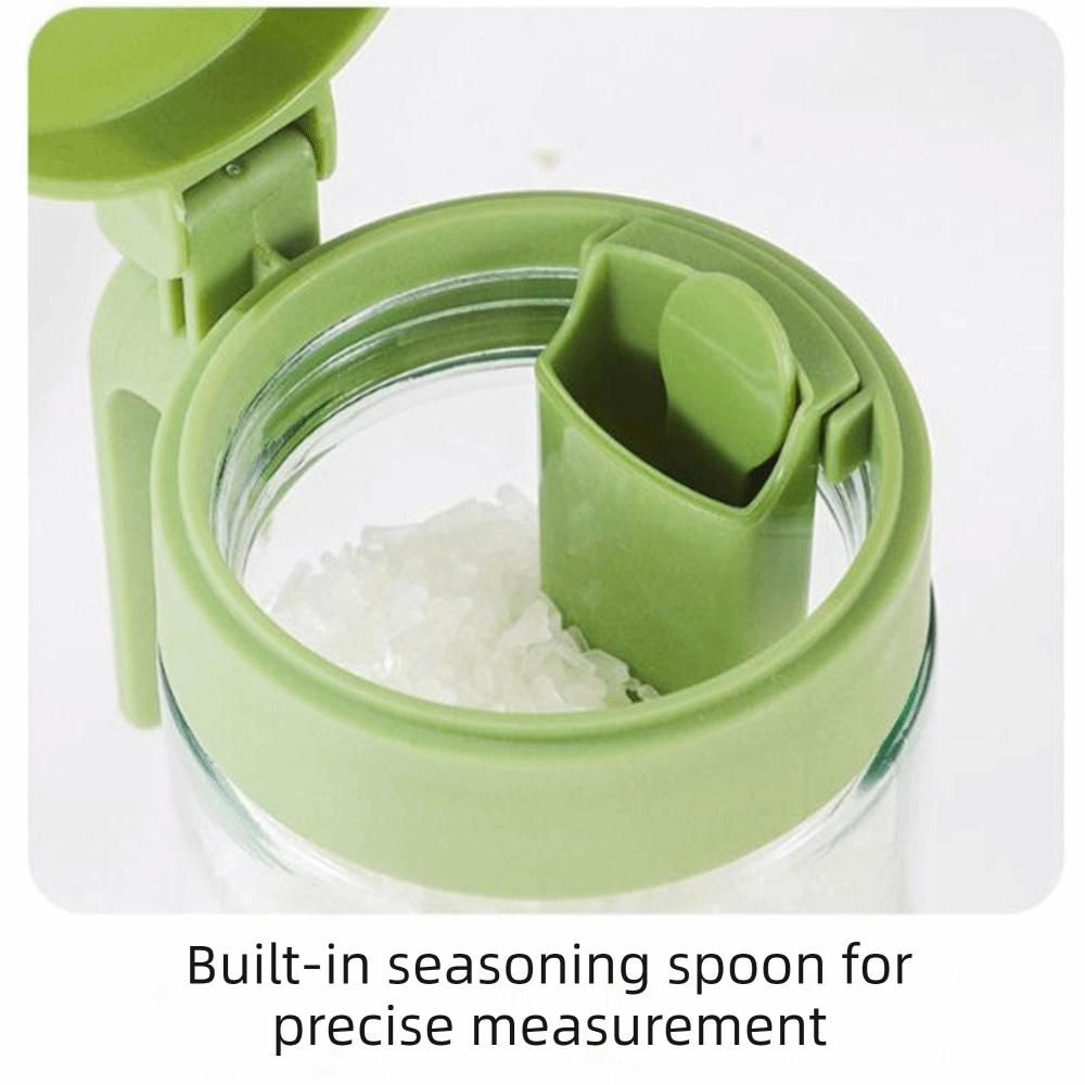 3PCS Sealed Glass Seasoning Can Moisture-Proof Seasoning Jar 2 In 1 Glass Spice Bottle for Kitchen