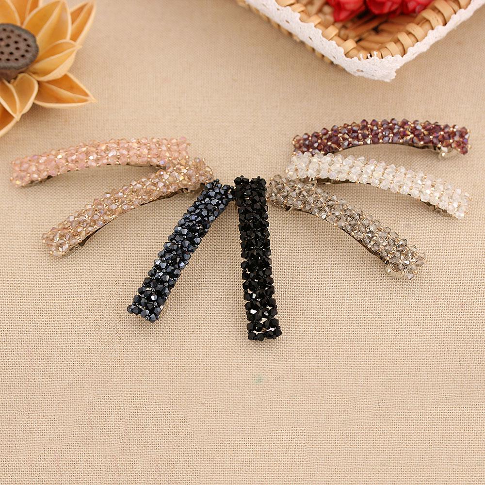Girls Women Bling Barrette Crystal Rhinestone Hair Clip Hairpin