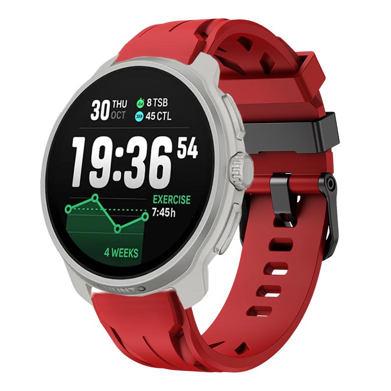 22mm Silicone Sport Band Compatible with Suunto Race 2 Waterproof Flexible Replacement Strap for Suunto Run/Ocean/ 9 Peak Pro