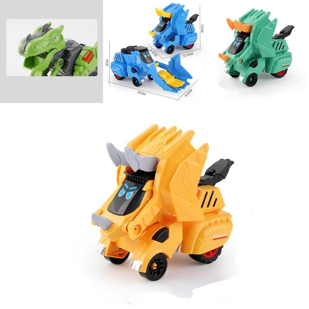 Incredible Inertia Impact Transforming Dinosaur Car Toy For Kids Boys With Colorful Designs