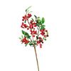 Green Leaves Artificial Blueberry Fruit Faux Good Luck Fruits Plastic Artificial Foam Berries Branch Realistic Luxury