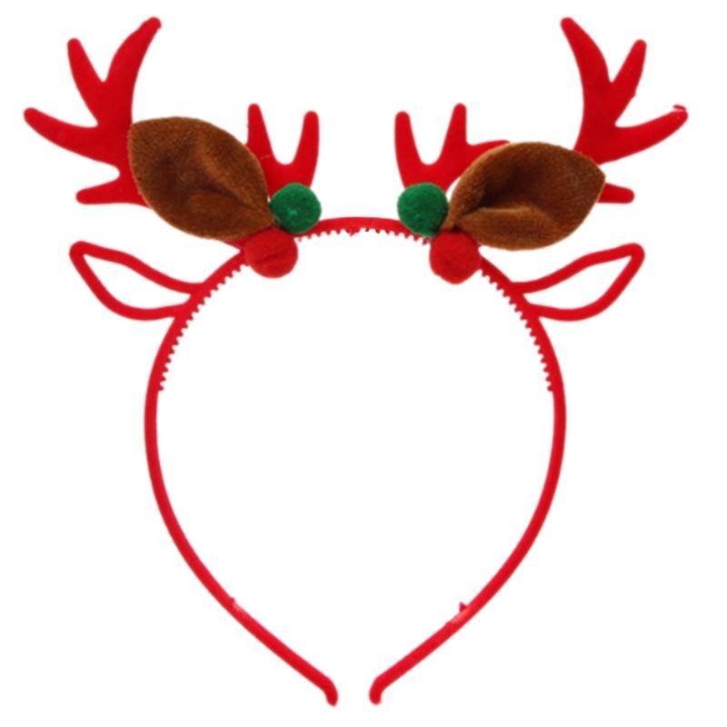 Christmas Reindeer Headband for All Age Party Accessories Deer Horn Hairhoop Festival Hairband Seasonal Costume Headwear