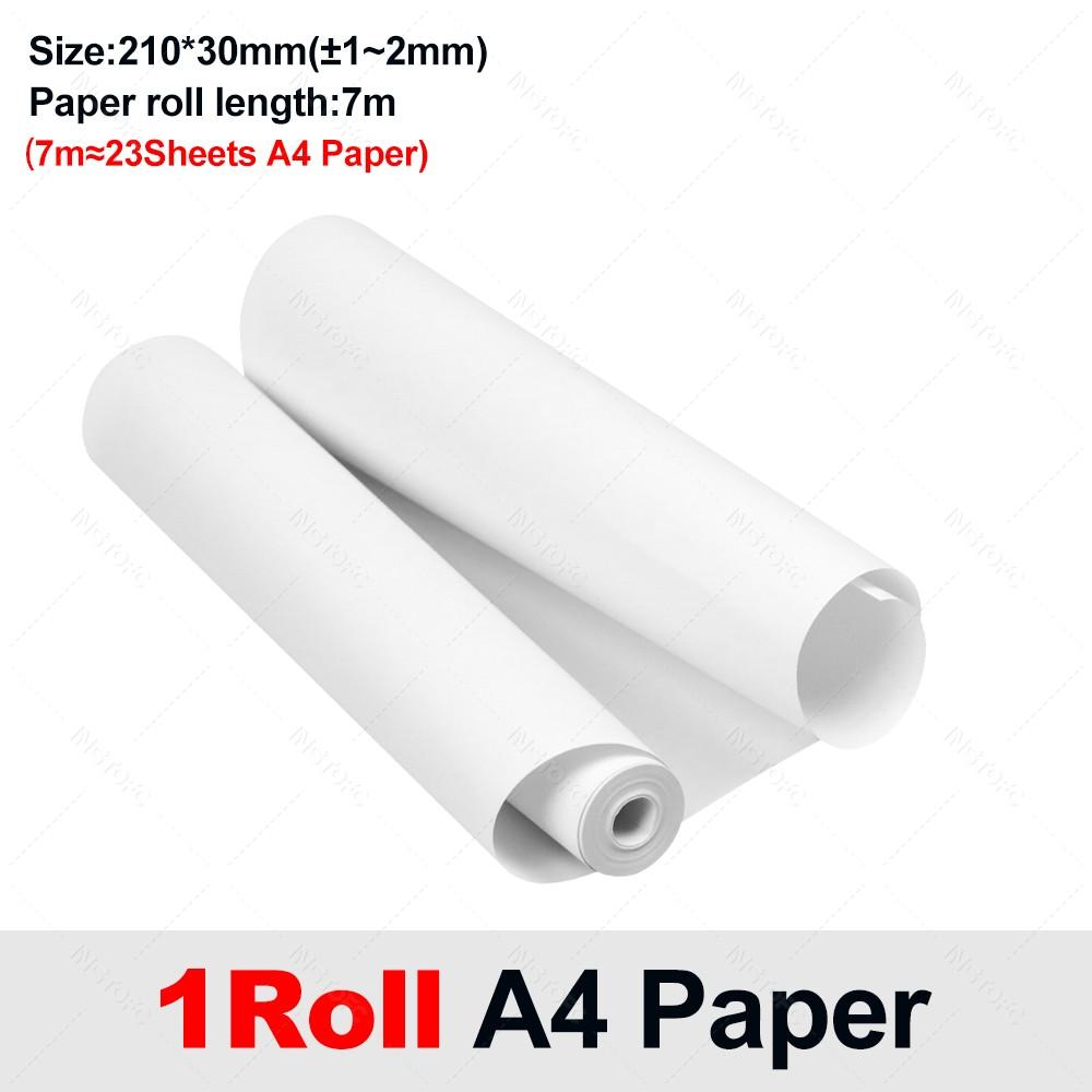 A4 Thermal Paper 20 Rolls Thermal Printing Paper 210*30mm for A4 Wireless Bluetooth A40 Printer Paper Rolls Quick-dry