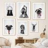Haustier Hund Dackel Wurst Haustier Schönheitssalon Welpe Bulldogge Kindergarten Kunst Leinwand Malerei Barbershop Poster Drucke Kinderzimmer Dekor