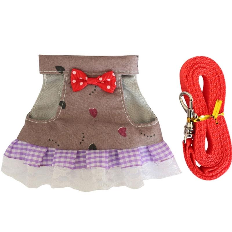 

Small Animal Harness Cosplay Costume Soft Polyester Outfit For Small Pet Easy To Clean and Wear Design Pet Clothing M. фиолетовый