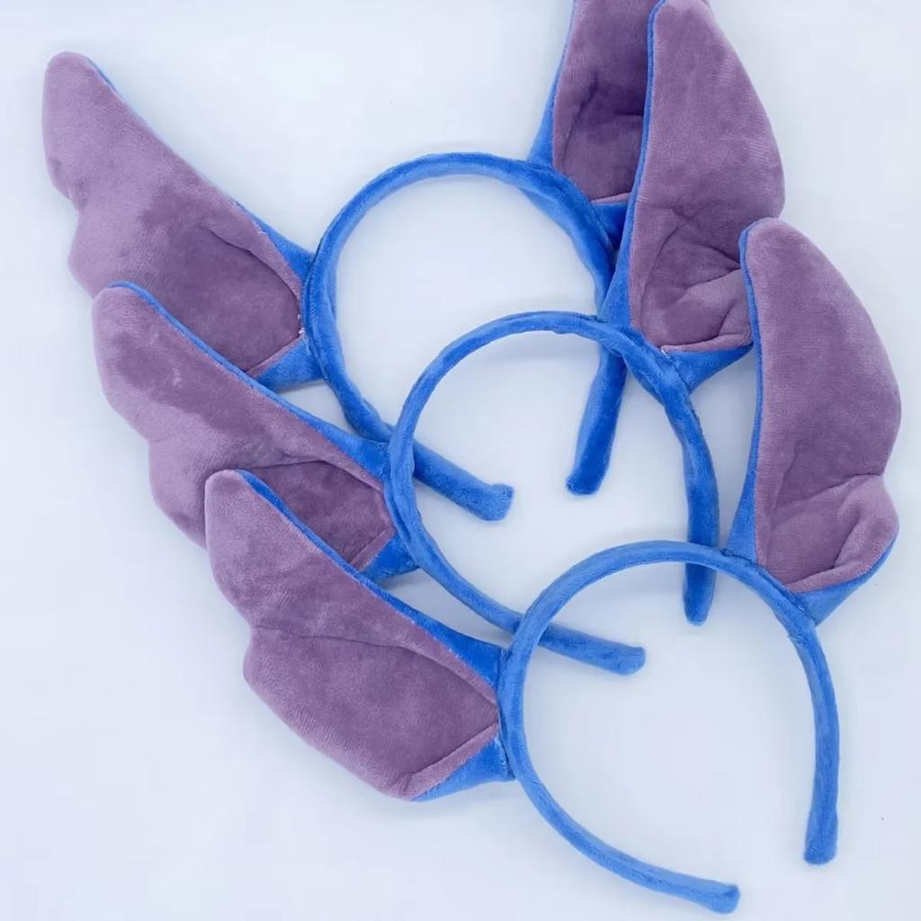 MINISO New Stitch Anime Long Ear Hair Hoop Halloween Cute Stitch Headband Adult Children's Birthday Party Headwear Gifts Toys