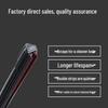 Silent Front & Rear Bestune X40 Wipers (17-19 Models) with Bone-Free Double-Layer Rubber Strip