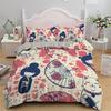 Japanese Doll Printed King Queen Duvet Cover Cartoon Lucky Cat Bedding Set For Kids Girls Fan White 2/3PCS Polyester Quilt Cover