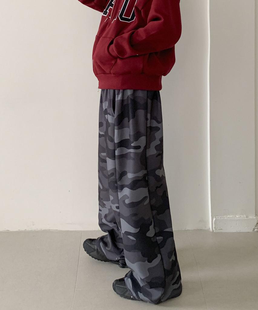 ROCKED GARAGE Unisex All-Season/Fleece-Lined Training Pintuck Balloon Two-Way Wide Pants_Military