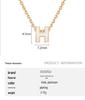 Pony's White 18K Gold Plated 'H' Initial Necklace - Elegant, High-End, Non-Fading Clavicle Chain