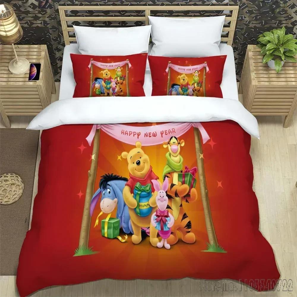 Winnie-the-Pooh Love Child Duvet Cover Set HD Comforter Cover for Kids Bedding Sets Bedclothes Bedroom Decor