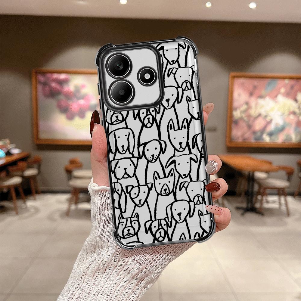 Case for Redmi Note 14 Pro Plus 12 11s A3 A5 9 Pro 11 Note 13 K80 10 Lite 13C Phone Cover Cartoon Wolf Dog
