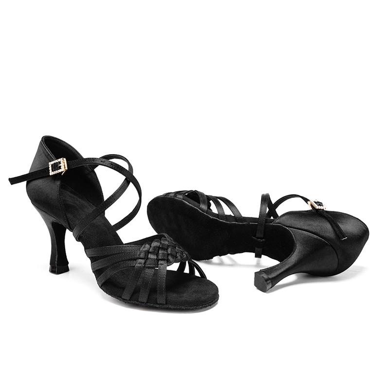 Damen-Ballsaal-Tanzschuhe mit hohem Absatz, 7,5 cm, lateinamerikanische Tanzschuhe, Salsa-Party-Schuhe
