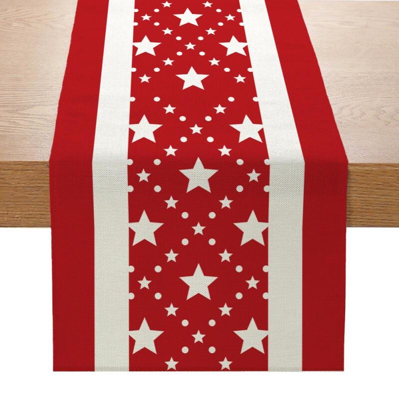

Льняной стол Флаг Рождество Хэллоуин Гостиная Чайный Столик Ткань Праздничный Обеденный Стол Украшения Ткань Скатерть Скатерть Флаг Ткань 33cmx180cm