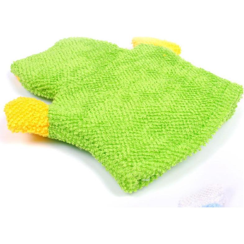 Bath and Shower Loofah Sponge Set of 3, Non-Toxic, Soft Terry Cloth, Cute Animal Design (Rabbit/Duck/Bear)