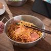 Doubel/Single Handle Korean Noodle Bowl 304 Stainless Steel Salad Bowl Seafood Rice Pot  Picnic