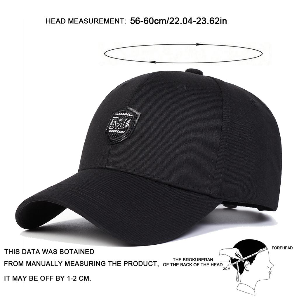 Unisex M Letter Label Baseball Caps Spring Autumn Outdoor Adjustable Casual Hats Sunscreen Hat