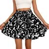 Women's Summer Casual Comfortable Lightweight High-Waisted Linen Drawstring Printed Shorts