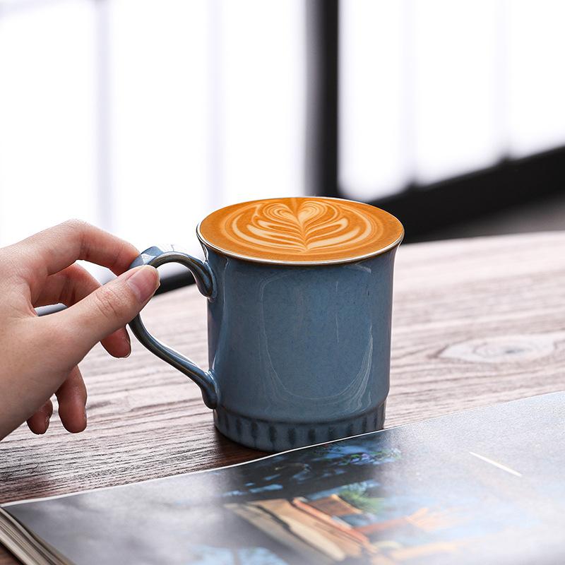 Nordic Ceramic Coffee Cup Latte Latte Flower Afternoon Tea Cup High Value Household Water Cup Mug