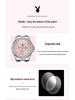 Playboy Women's Luxury Waterproof Starry Sky Quartz Watch with Diamond Accents.