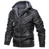 Leather jacket men hoodies men military jacket pu leather jacket men thick