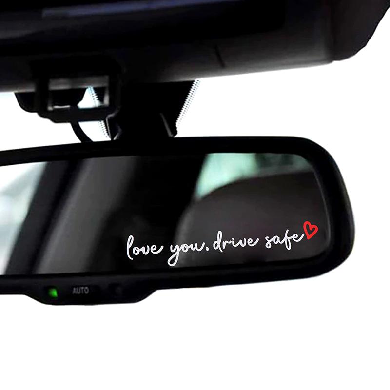 Love You Drive Safe Car Mirror Stickers Affectionate Reminder Heartfelt Safety Reminder For Women Drivers Car Interior Sticker