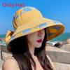 Cotton Patchwork Sun Hat With Wide Brim For Summer Beach And Outdoor Activities