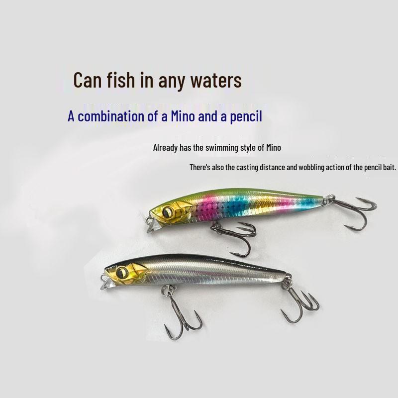 Qiao Yuan 14g Slow Sinking Minnow Lure - Long Cast Stream Fishing Pencil for Asp & Perch