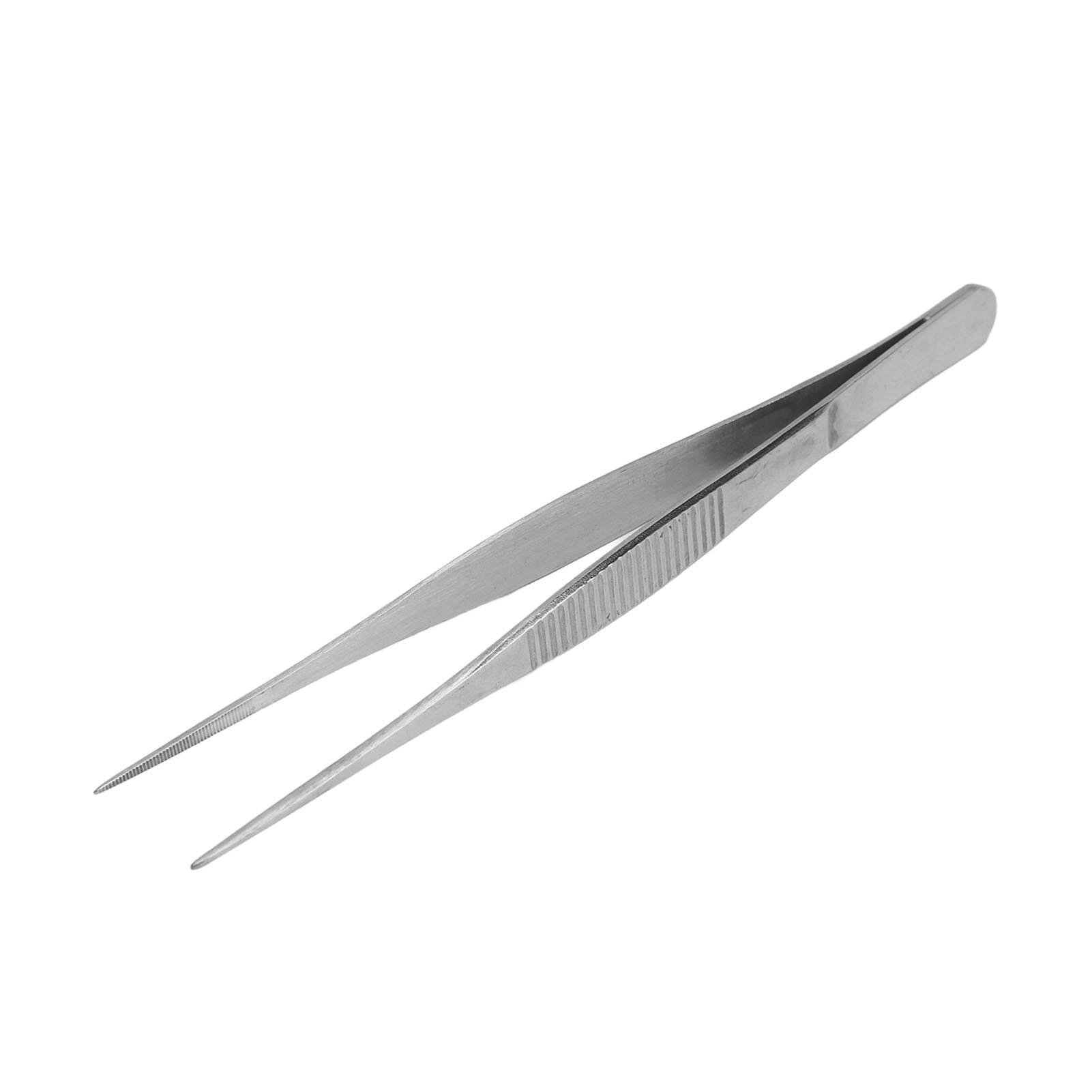 

16cm Stainless Steel Tweezers 304 High Accuracy Serrated Fine Tip Tweezer for Laboratory Surgical