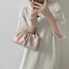 Folded messenger cloud bag sweet girl pearl handbag women's fashion versatile mini mobile phone small bag