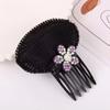 Rhinestone Puff Hair Head Cushion Pearl Invisible Volume Hair Clip Shiny Hair Base  Lady