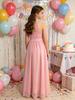 Abito da sera in pizzo e chiffon per bambina - Laurea, Banchetto, Stile Principessa