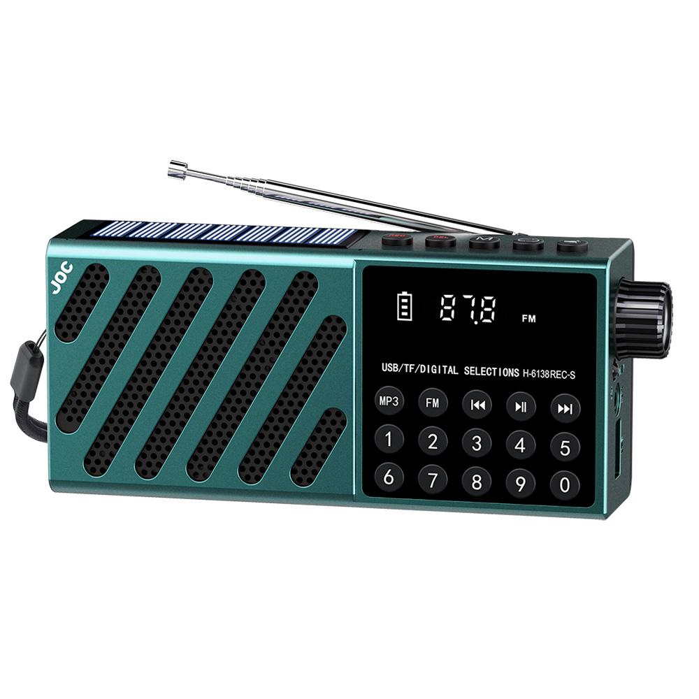 Mini Portable Solar Radio Bluetooth Wireless Speaker Rechargeable FM Receiver Support TF Card USB Play Outdoor Speakers