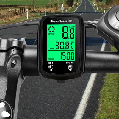 Cykel LCD Computer Med Ledning Cykelhastighed Kilometertæller Engelsk Vandtæt Cykeltilbehør Bagbelyst Til Dag/Nat Cykling Sæt