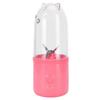 500ML Portable Small Blender USB Rechargeable Electric Fruit Juicer 4 Blades Mixing CupPink Upgrade