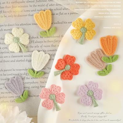 Accessoires Haarnadel Haaraccessoires Accessoires Wasserlösliche Stickerei Aufkleber Blume Stoffetikett Brosche DIY Aufnäher Stoffetikett Stoffaufkleber