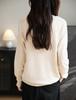 Women's Loose Fit Wool V-Neck Long Sleeve Cardigan Sweater