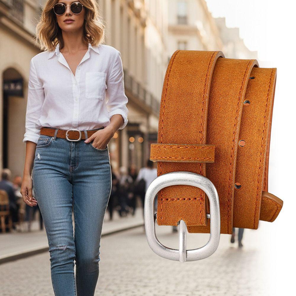 Luxus Design Damen Taillengürtel Vielseitiger Breiter Bund Wildledergürtel Mantel Rock Dekoration