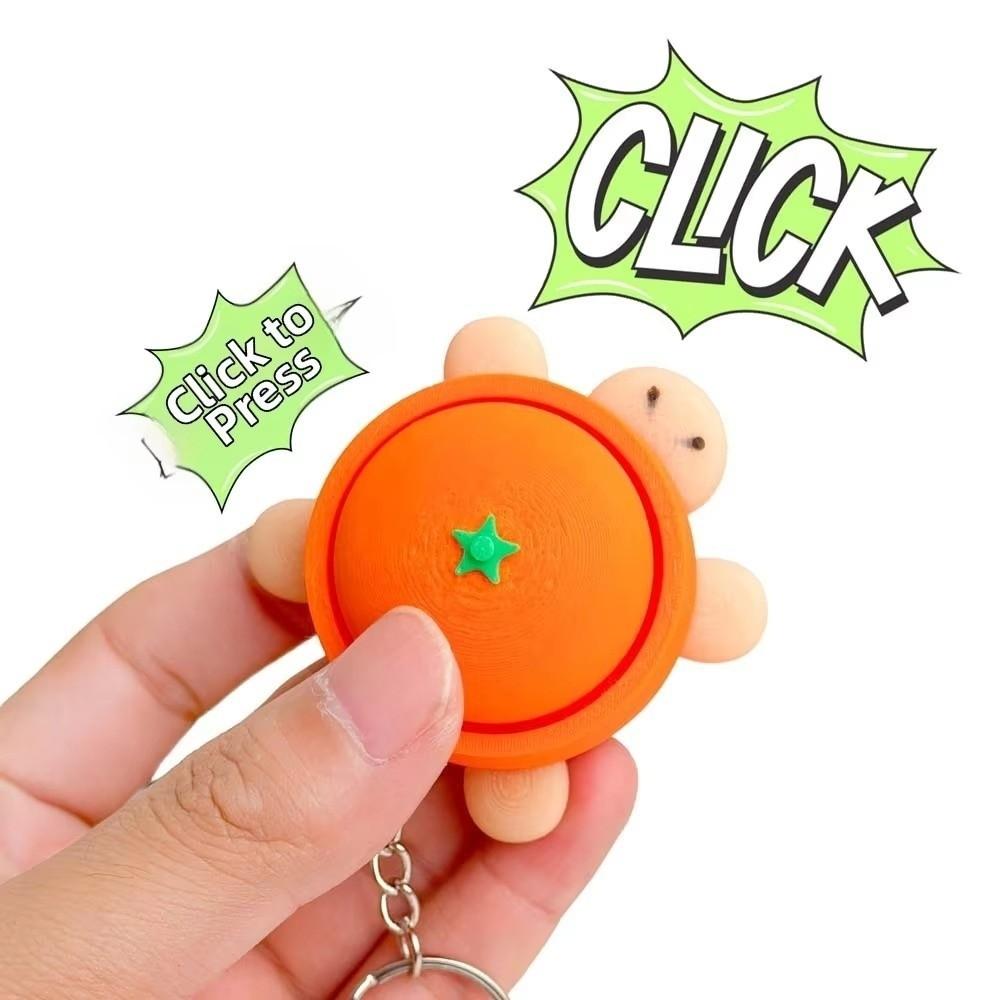 Cat Paw Shape 3D Printed Key Chain Love Heart Shape Button Design Fidget Key Ring Simulation Colorful Backpack Pendant