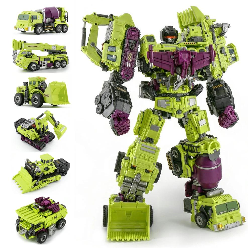 40cm JINBAO 6in1 Transformation Oversize Construction Vehicle Jinbao Devastator Figure Toys Gift