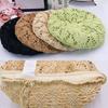 Spring and Summer Hollow Knitted Beret Summer Pumpkin Hat Women's Straw Woven Hat Sweet