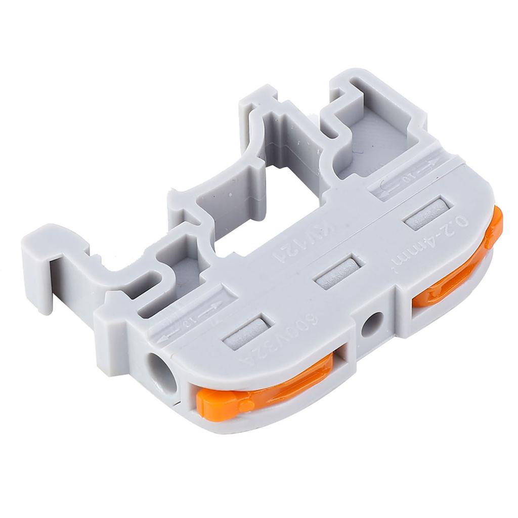 10 Stück PCT211 Hutschienen-Drahtverbinder 0,24mm Press Schnellverdrahtungs-Klemmenblock(Hellgrau )